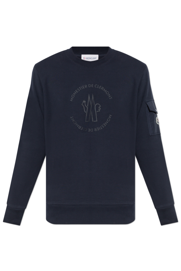 Navy blue Sweatshirt with logo Moncler Vitkac Italy